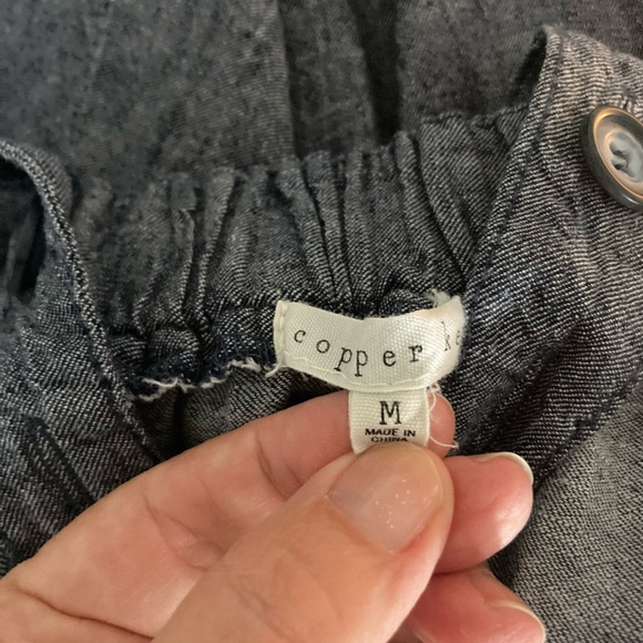 Copper Key Overall Skirt M Denim Mini Sexy Schoolgirl. - Picture 4 of 6